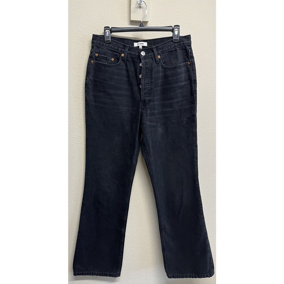 RE/DONE 90s High Rise Loose Jeans Size 29 Button fly Black 2 STYLE 166-3W7BC - Picture 2 of 12